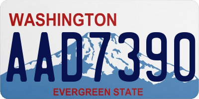 WA license plate AAD7390