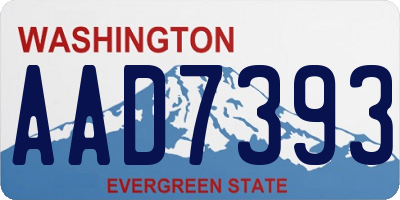 WA license plate AAD7393