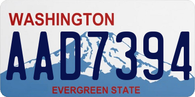 WA license plate AAD7394
