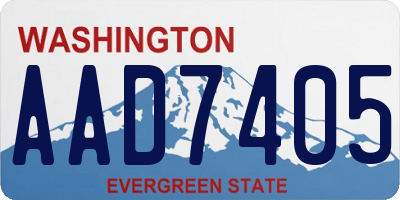 WA license plate AAD7405