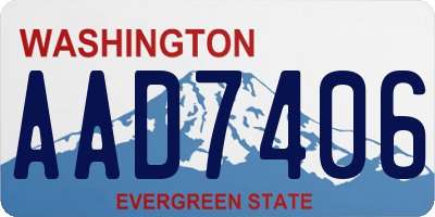 WA license plate AAD7406