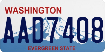 WA license plate AAD7408