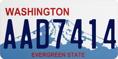 WA license plate AAD7414