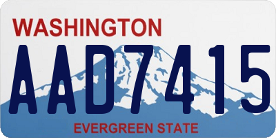 WA license plate AAD7415