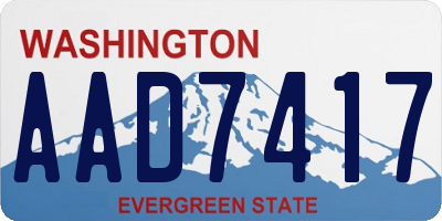 WA license plate AAD7417