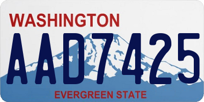 WA license plate AAD7425