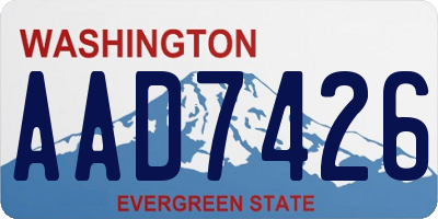 WA license plate AAD7426