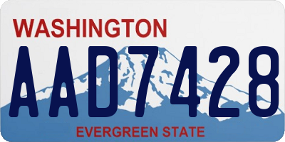 WA license plate AAD7428