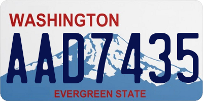WA license plate AAD7435