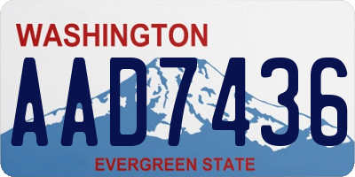 WA license plate AAD7436