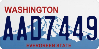 WA license plate AAD7449