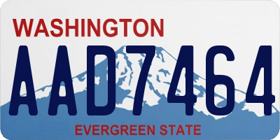 WA license plate AAD7464