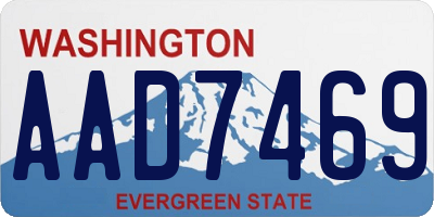 WA license plate AAD7469