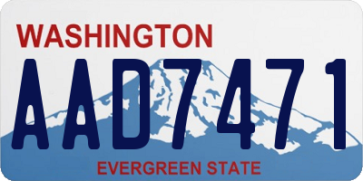 WA license plate AAD7471