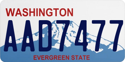 WA license plate AAD7477