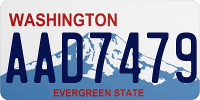 WA license plate AAD7479