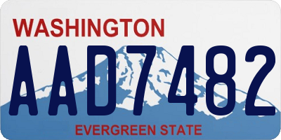 WA license plate AAD7482