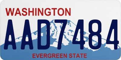 WA license plate AAD7484