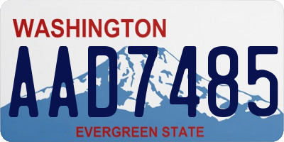 WA license plate AAD7485