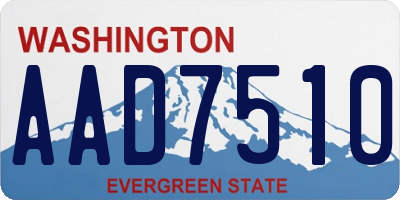 WA license plate AAD7510
