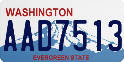 WA license plate AAD7513