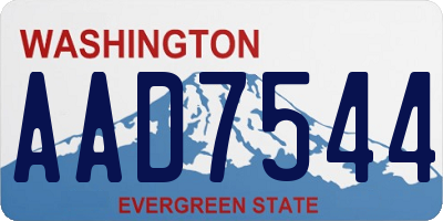 WA license plate AAD7544