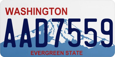WA license plate AAD7559