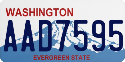 WA license plate AAD7595