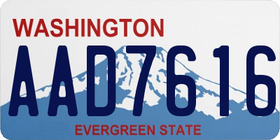 WA license plate AAD7616