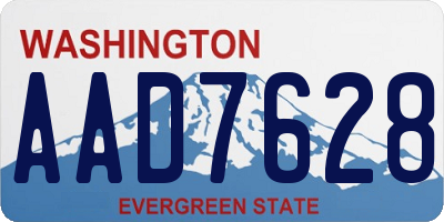 WA license plate AAD7628