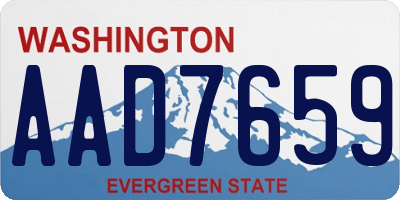 WA license plate AAD7659