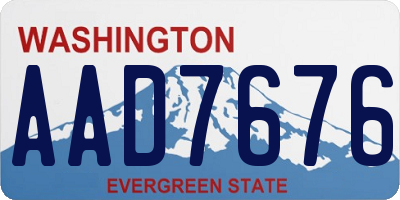 WA license plate AAD7676