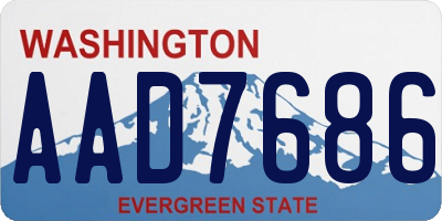 WA license plate AAD7686