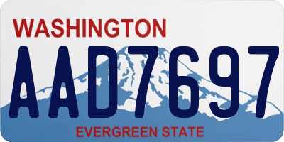 WA license plate AAD7697