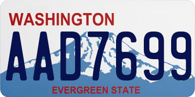 WA license plate AAD7699