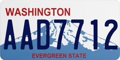 WA license plate AAD7712