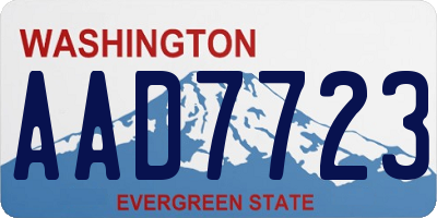 WA license plate AAD7723