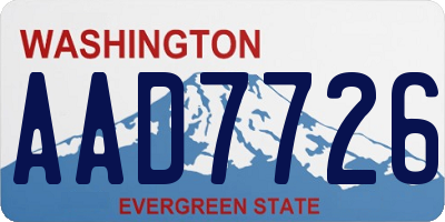 WA license plate AAD7726