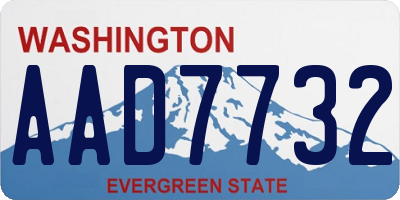 WA license plate AAD7732