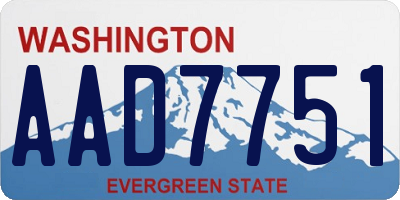 WA license plate AAD7751