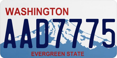 WA license plate AAD7775