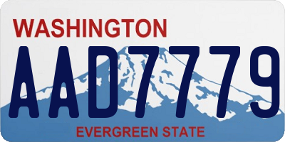 WA license plate AAD7779