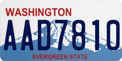 WA license plate AAD7810
