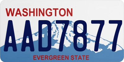 WA license plate AAD7877