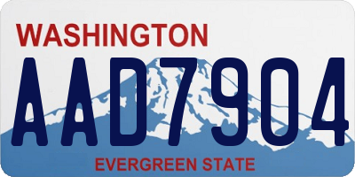 WA license plate AAD7904