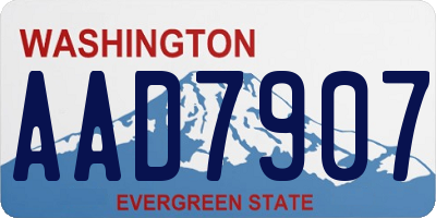 WA license plate AAD7907