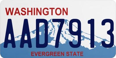 WA license plate AAD7913