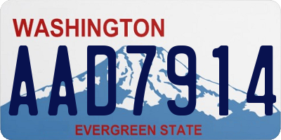 WA license plate AAD7914