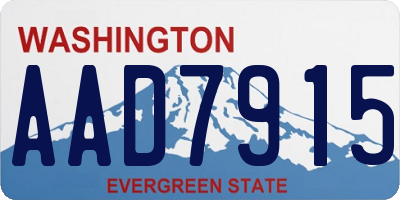 WA license plate AAD7915
