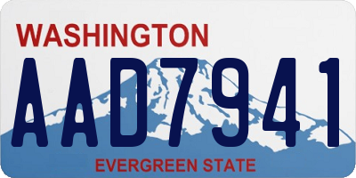 WA license plate AAD7941